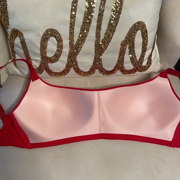 NWT VICTORIA SECRET Balconet double lined bra / metallic logo on straps 32DDD - Picture 5 of 11